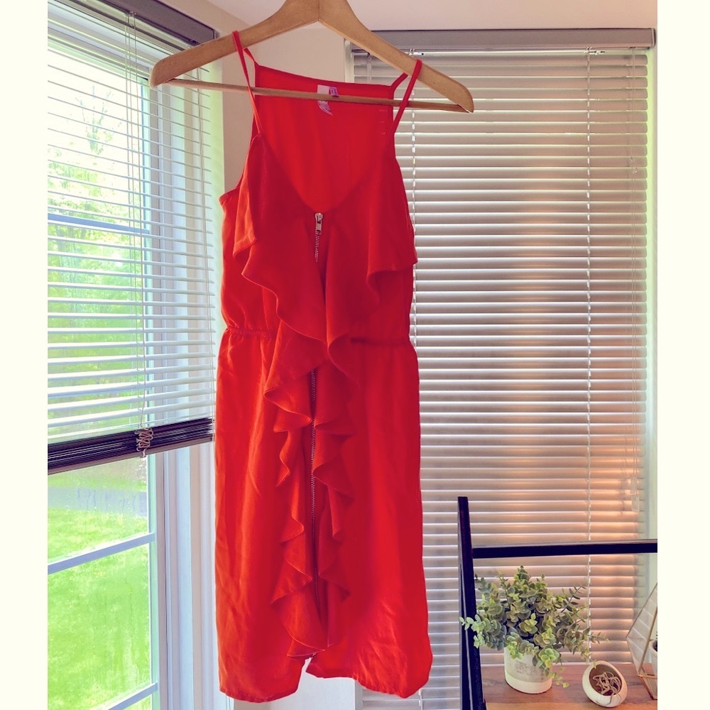 Orange Spaghetti Strap Dress